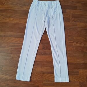 SOFT SURROUNDINGS Skinny Stretch Pull On High Waist Knit Pants Size M White New